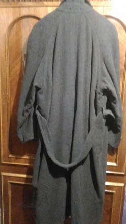 Продам длинное двубортное пальто с поясом большого размера 54-56. Цвет серый. Со. . фото 3