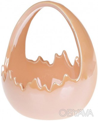 
Декоративне кашпо "Яйце" (цукерниця). Матеріал - кераміка. Розмір 1 кашпо: 14х1. . фото 1