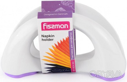 
Серветниця Fissman керамічна. Біла глянсова глазур, оригінальна форма і естетич. . фото 1
