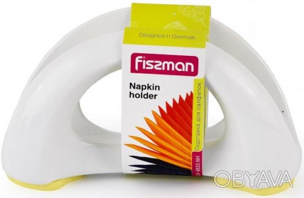 
Серветниця Fissman керамічна. Біла глянсова глазур, оригінальна форма і естетич. . фото 1