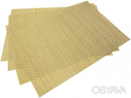 Набір 4 сервірувальних килимка Fissman Cyprian-648 прямокутні 45х30см, пвх