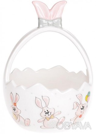 
Цукерниця керамічна "Веселий кролик" з яскравим веселим дизайном. Розмір: 12.3х. . фото 1