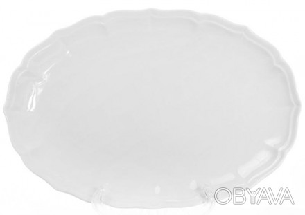 
Блюдо овальне з колекції порцелянового столового посуду "White Prince-2". Висок. . фото 1