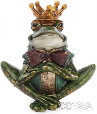 
Декоративна фігурка "Принц Жабеня з метеликом" з полістоуна - штучний камінь з . . фото 1