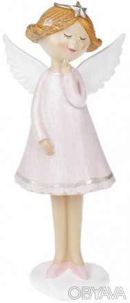 
Фігурка декоративна "Ангел в рожевій сукні". полістоун (штучний камінь). Розмір. . фото 1