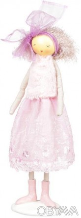 
Статуетка декоративна "Мадам з рожевим бантом". Виконано з полістоуна (штучний . . фото 1