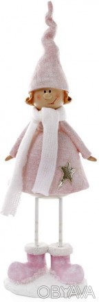 
Фігурка декоративна "Дівчинка в білому шарфику". Матеріал - полістоун (штучний . . фото 1