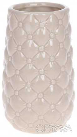 
Керамічна ваза колекції "Stone Flower", бежевий. Настільна ваза. Розмір: 10х10с. . фото 1