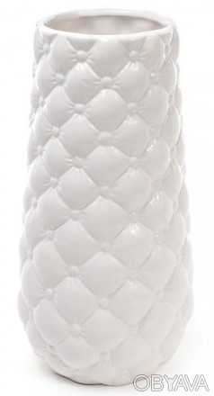 
Керамічна ваза колекції "Stone Flower", білого кольору. Настільна ваза. Розмір:. . фото 1