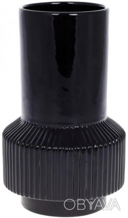 
Керамічна ваза колекції "Stone Flower", чорного кольору. Розмір: 13.6х13.6х22.2. . фото 1
