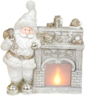 
Декоративна фігура «Санта біля каміну» з LED-підсвіткою. Матеріал - кераміка. Р. . фото 1
