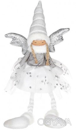
М&apos;яка іграшка «Дівчинка-Ангел» White&Silver. Матеріал - тканина. Розмір: 2. . фото 1