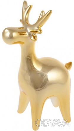 
Декоративна фігурка "Олень в золоті". Матеріал - кераміка. Розмір 10.2х6.6х16.6. . фото 1