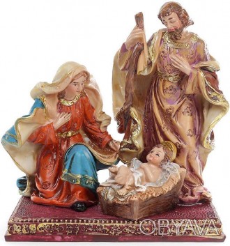 
Різдвяна прикраса "Вертеп". Декоративна статуетка з полистоуна (штучний камінь). . фото 1