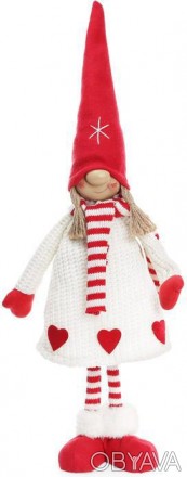 
М&apos;яка іграшка "Дівчинка в червоному ковпаку і червоній шубці". Матеріал - . . фото 1