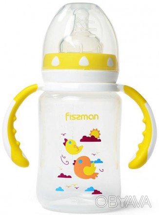 
Пляшка для годування малюків Fissman Babies "Пташки в хмарах" абсолютно нешкідл. . фото 1