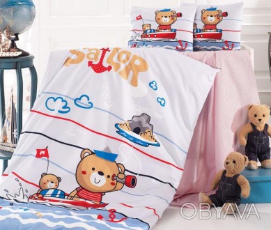 
Комплект дитячої постільної білизни Nazenin Sailor в ліжечко для новонароджених. . фото 1