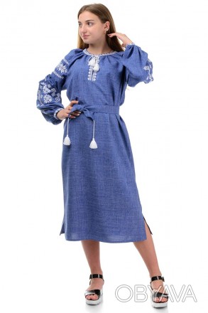 Стильное платье в этническом стиле незаменимо женском гардеробе.
Платье-вышиванк. . фото 1