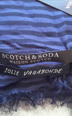 Трендовый шарф синий нидерландского бренда Scotch&Soda разнообразит вашу кол. . фото 5