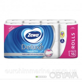 
Описание
Туалетний тришаровий папір Zewa Deluxe Delicate Care 16 шт в упаковці.. . фото 1