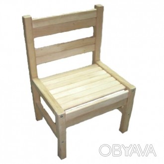 Удобный и прочный стул из дерева высотой 52 см. Подходит для детского сада или ш. . фото 1