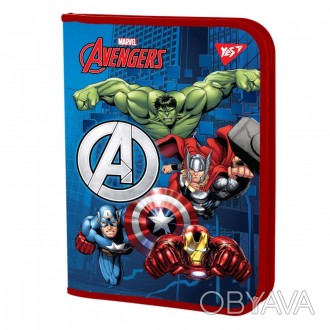 Папка для тетрадей YES пласт. на молнии В5 "Marvel.Avengers". . фото 1
