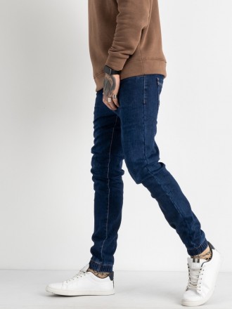 Джоггеры, джинсы с поясом на резинке зимние утепленные, на флисе, стрейчевые уни. . фото 9