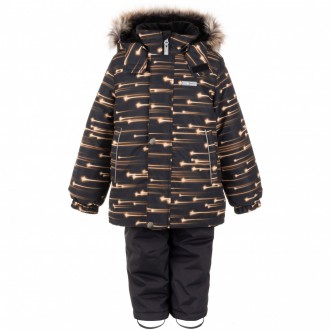 Зимний комплект для мальчика Lenne Ron 21320D-1334. Курточка имеет полосатый при. . фото 2