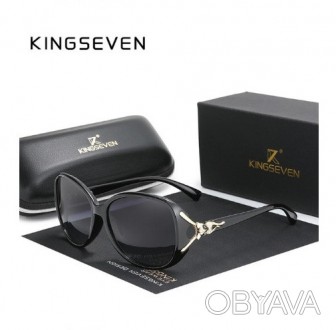 Женские классические солнцезащитные очки в стиле ретро KINGSEVEN с градиентными . . фото 1