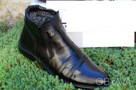 Кожаные мужские ботинки из натуральной шерсти.
	
	
 
 
	
	
	Страна производитель. . фото 1
