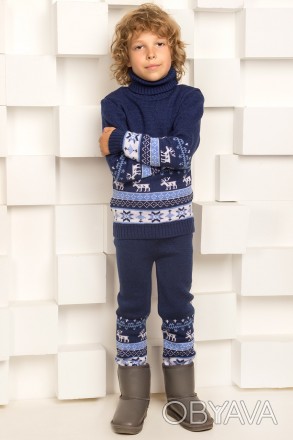Вязанные штанишки для детей. Утепленный вариант для холодной зимы, хорошо подойд. . фото 1