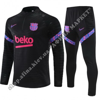 Купить футбольный костюм для мальчика Барселона Black 2021-2022 Nike в Киеве. ☎V. . фото 2