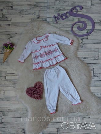 Комплект детский на девочку с вышивкой
в идеальном состоянии
Размер 1-3 месяцев,. . фото 1