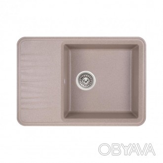 Кухонна мийка Qtap CS 7440 Beige (QT7440BEI551) виготовлена ??з якісного штучног. . фото 1