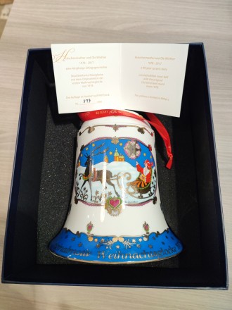 Порцеляновий новорічний дзвінок відомої німецької торгової марки Hutschenreuther. . фото 12