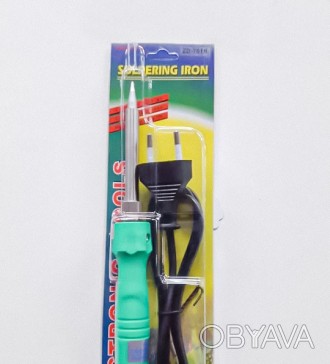 Паяльник ZD-701N, 50W, 220V, пластиковая ручка, нихромовый нагреватель, Zhongdi
. . фото 1
