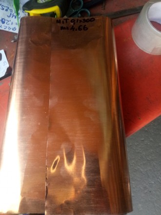 Твердая фольга медная 0,25х80 мм  делаем порезку ленты медные от 5 кг. Харків. фото 1