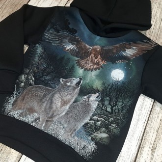 
Подростковый костюм "Волки орел" со светящимся в темноте принтом. Очень эффектн. . фото 3