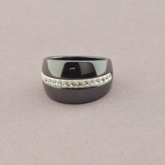 Кольцо Керамика Фианит (родий). Київ. фото 1