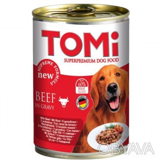 Консервы для собак TOMi Beef – это вкусный влажный корм для вашего питомца, приг. . фото 1
