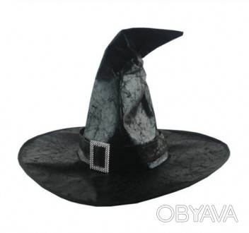 Великий чорний капелюх відьми (чарівника) - аксесуар для свята Хеллоуїн
Вона зру. . фото 1