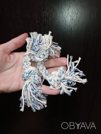 Универсальная игрушка. Тканевая верёвочка DENTA, специально разработана для того. . фото 1