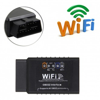 Автосканер Автомобільний сканер помилок адаптер для діагностики OBD ELM WIFI. Київ. фото 1 Автосканер Автомобільний сканер помилок адаптер для діагностики OBD ELM WIFI. Київ. фото 1