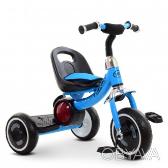 Велосипед M 3650-4 (2шт)три кол.EVA,свет/муз,зад.подножка,накладка на сид,голубо. . фото 1