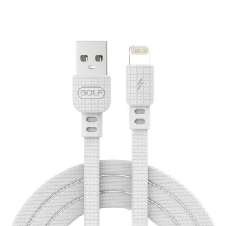 Кабель для iPhone Golf GC-66i Armor USB - Lightning 3А 1 метр White (90743). Дніпро. фото 1 Кабель для iPhone Golf GC-66i Armor USB - Lightning 3А 1 метр White (90743). Дніпро. фото 1