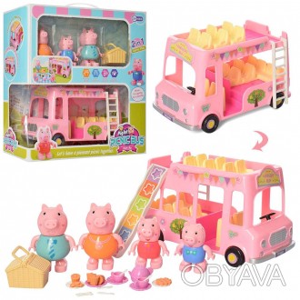 Игровой набор Автобус с фигурками Y9916 Свинка Пеппа "Пикник" и аксессуары
 
В с. . фото 1