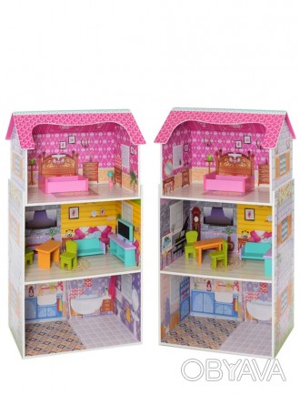 Кукольный деревянный домик станет самым лучшим подарком для девочки от 3 до 10 л. . фото 1