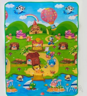 Игровой многофункциональный двусторонний коврик для детей выполнен из современно. . фото 1