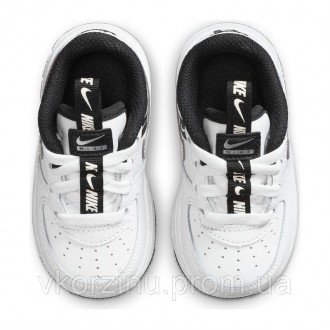 РАЗМЕРЫ В НАЛИЧИИ: [ 25 ] Кроссовки детские Nike Force 1 LV8 KSA черно-белые CT4. . фото 6