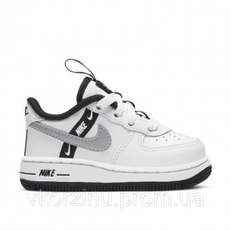 РАЗМЕРЫ В НАЛИЧИИ: [ 25 ] Кроссовки детские Nike Force 1 LV8 KSA черно-белые CT4. . фото 3